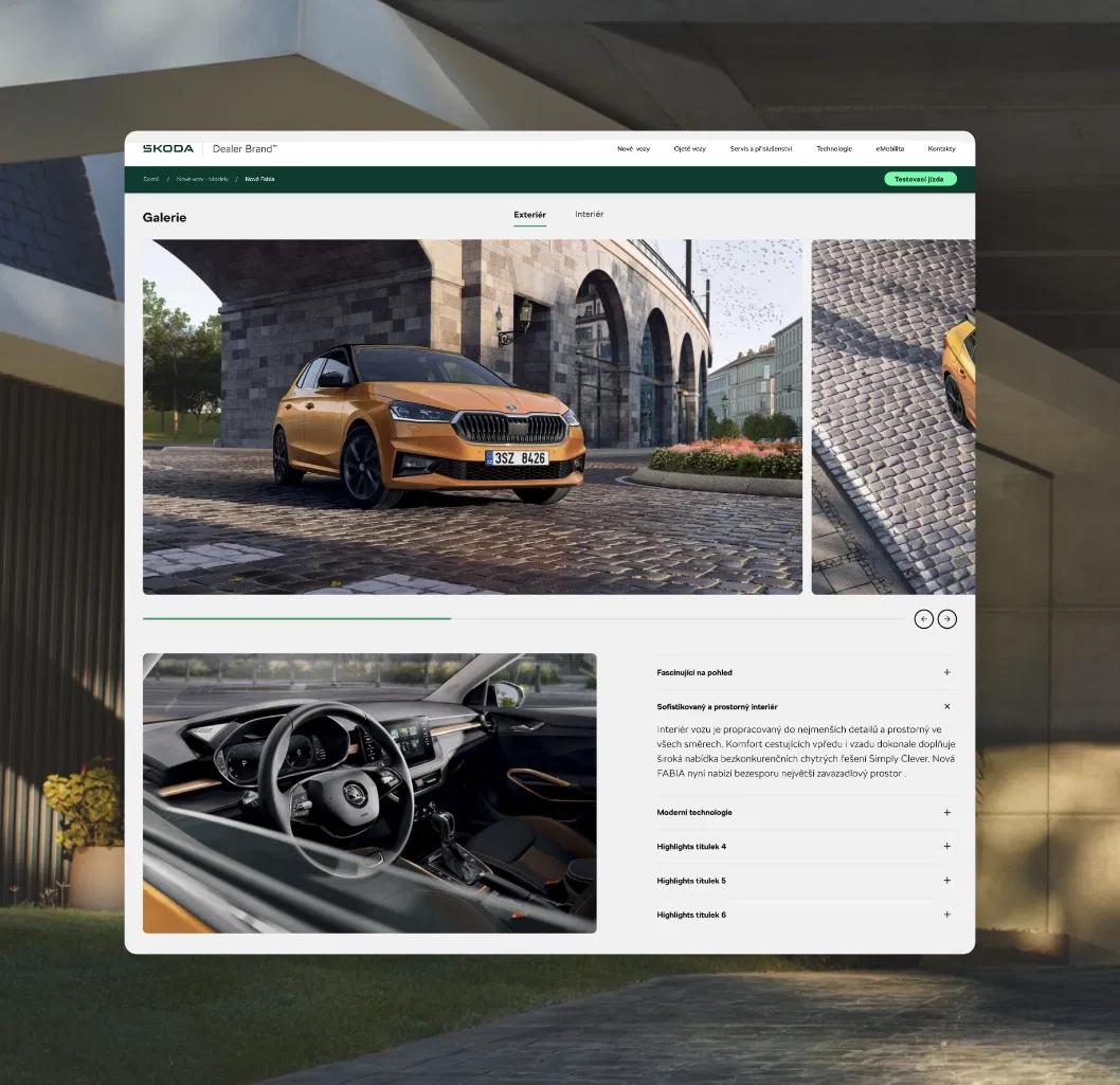 Award-winning websites for Škoda Auto and their official car dealers.