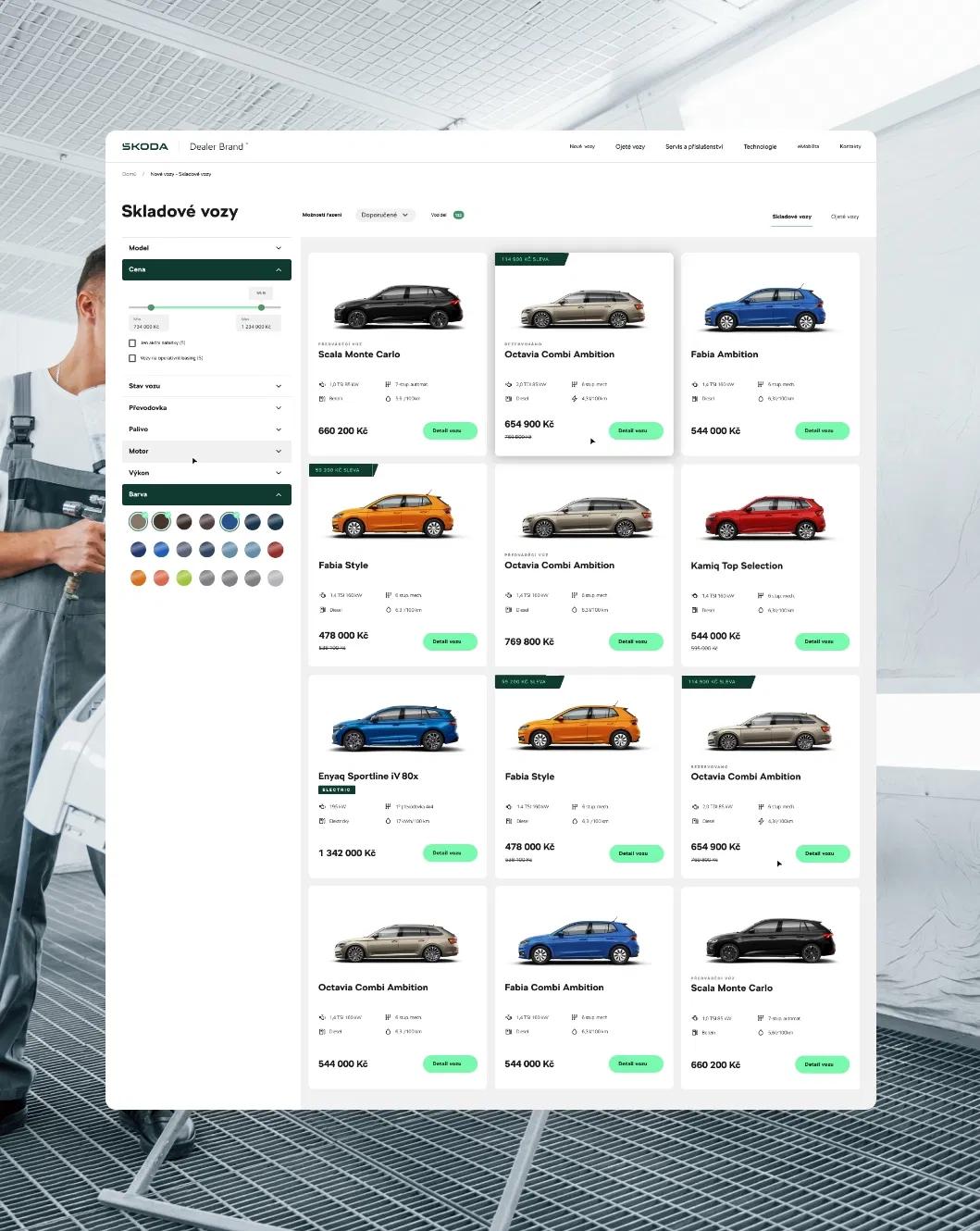 Award-winning websites for Škoda Auto and their official car dealers.